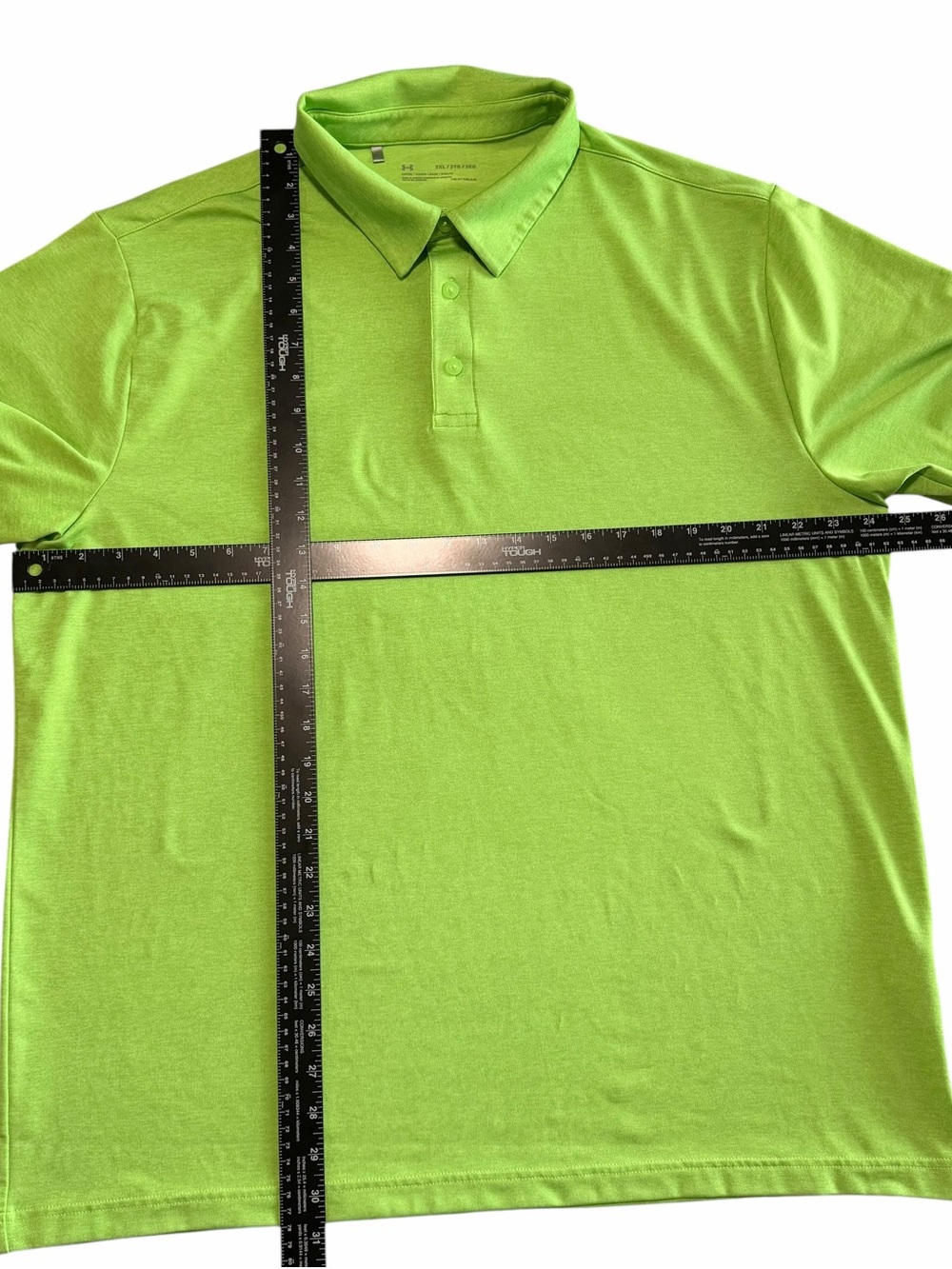 Super Nice 90s y2k style Golf polo Under Armour HeatGear Men's 2XL moisture wick - Picture 6 of 6
